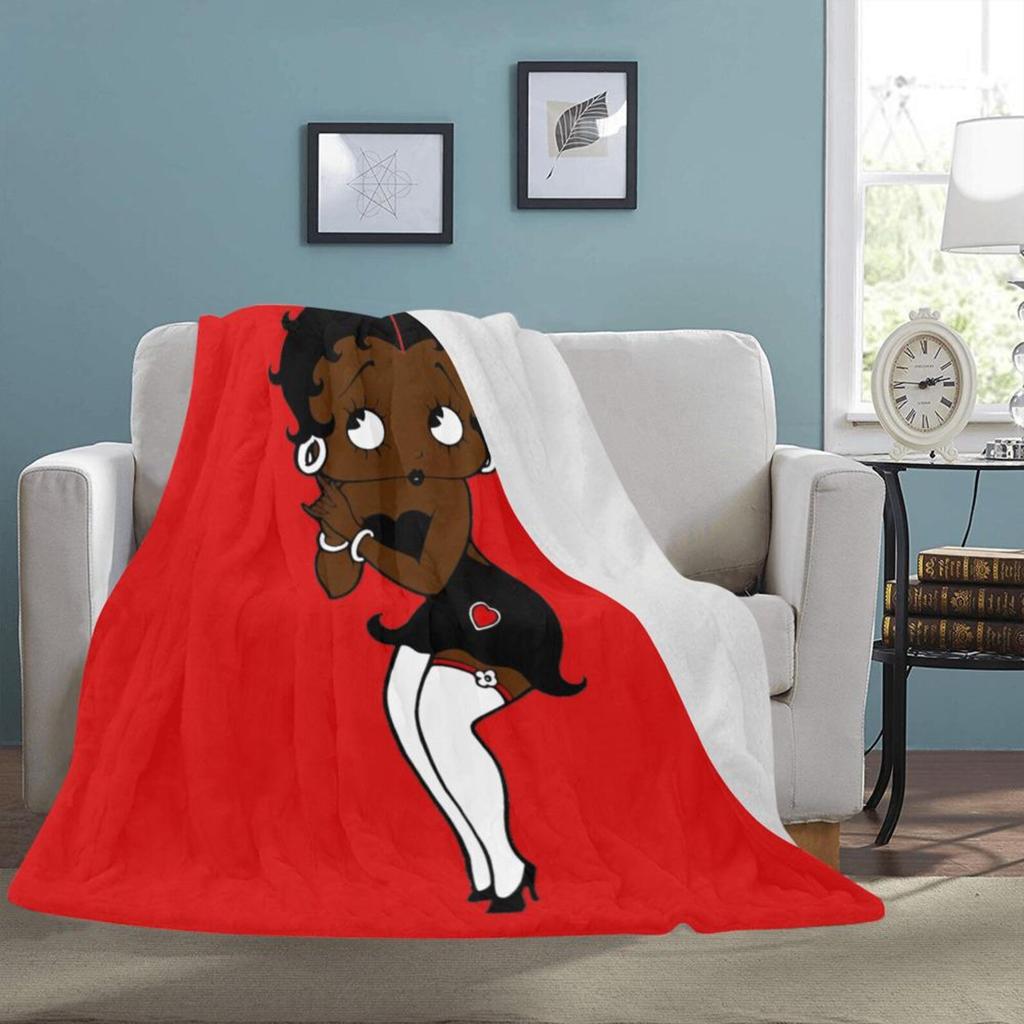 HUGE BEST PRICE Betty Boop Blanket Black Fleece Home Decoration Travelling Gifts For Her