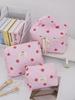 Stylish Quilted Cotton Makeup Bag with Cute Strawberry Design