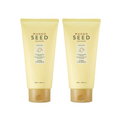 Mango Seed Silk Feuchtigkeitsspendender, cremiger Reinigungsschaum, großes Fassungsvermögen, 300 ml, 2 Stück