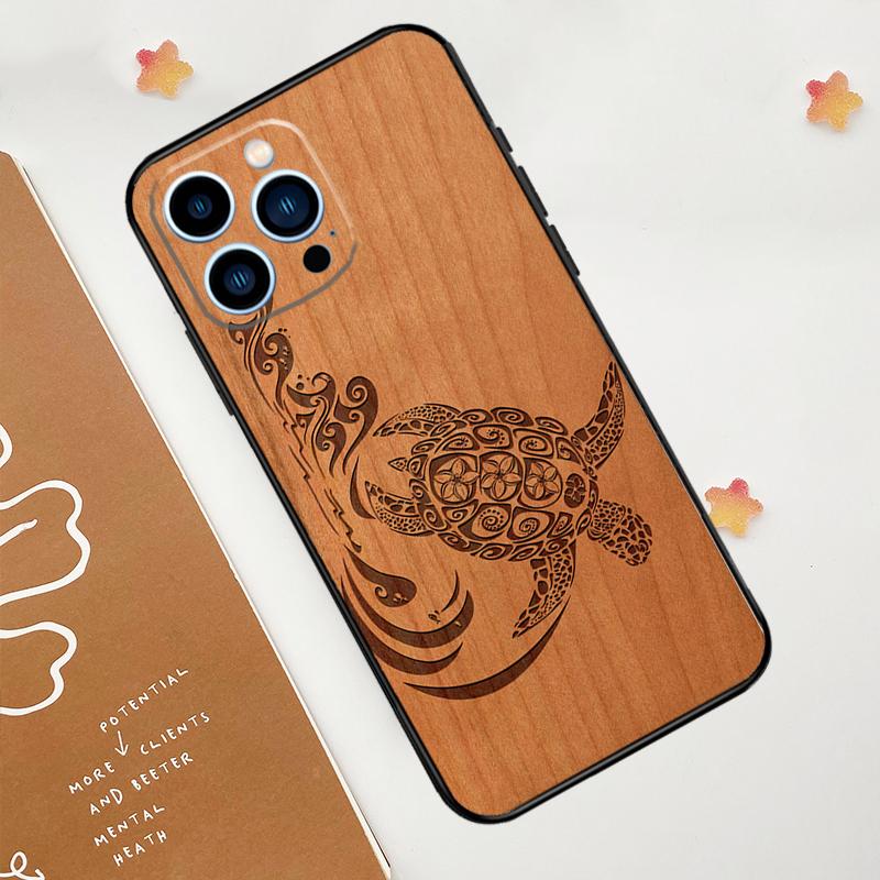 Turtle Elephant Dragon Wood Phone Case For iPhone 17 Pro Max 14 13 12 11 15 16 Pro Max mini 16 Plus 16e 17 Air Funda