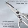 Professional Stainless Steel Kitchen Scissors With Aluminum Alloy Handle - Perfect For Cutting Chicken Bones Meat Fish