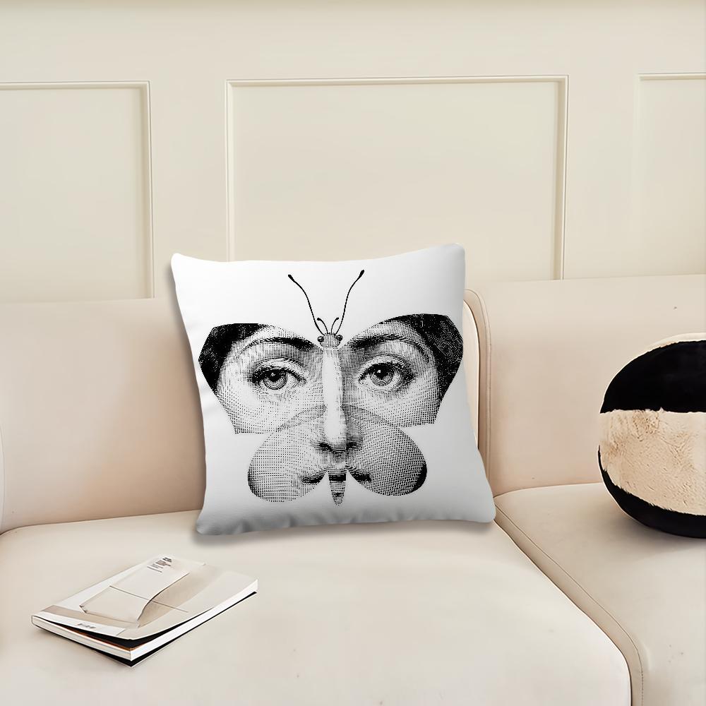 

Modern P-Piero F-Fornasettis cushion cover Pillow Cover Decoration Room Home Sofa living Office Car Nordic Simplicity 12x12Inch