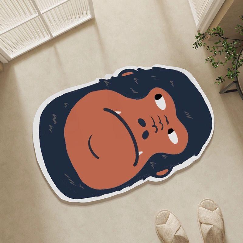 Covorașe de baie din pământ de diatomee de desene animate Covorașe de baie cu forme speciale Covor de ușă pentru toaletă absorbant și cu uscare rapidă Covorașe de podea absorbante