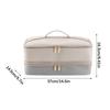 Travel Toiletry Bag for Blow Dryer Portable Cosmetic Organizer Dual Layer Beauty Tool Storage PU Material Stylish Carry Pouch
