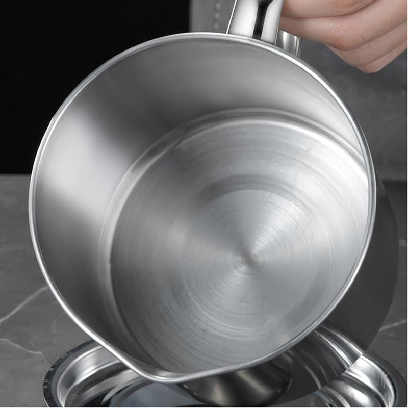 1.3L Oil Can Kitchen Oil Filter Cup Household Filter Mesh Oil for Tank Pot Leak Oil Leaking Storage Stainless Steel Mate