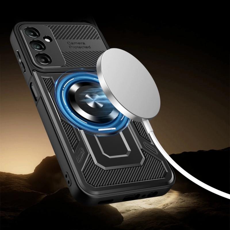 Luxury Magsafe Magnetic Wireless Charging Armor Case For Samsung Galaxy A36 A26 A25 Military Finger Ring Holder Protective Case