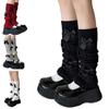 Women Girls Elegant Bowknot Accent Leg Warmers Twist Cable Knitted Footless Socks Foot Covers Boot Cuffs Accessories