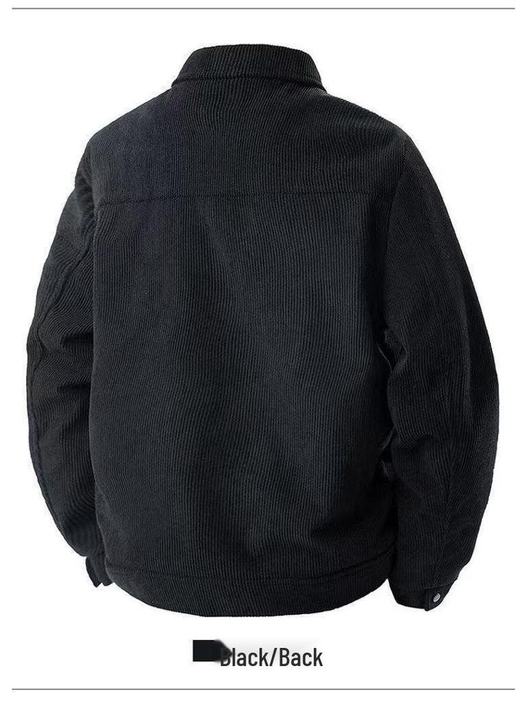Japanese Retro Lapel Workwear Jacket - Men's Casual Loose Trendy Top for Spring and Autumn