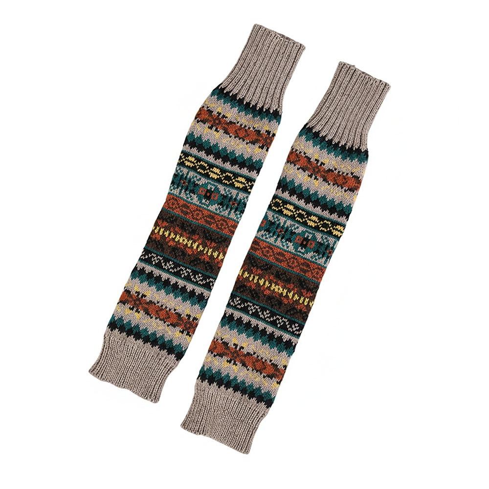 

Многоцветные вязаные нарукавники удлиненные чехлы на ноги новые гольфы Осень Зима
