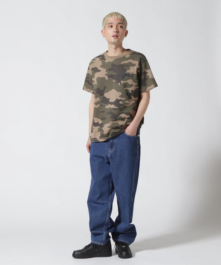 AVIREX STAR SPANGLED BANNER S/S CREW NECK T-SHIRT 783-7134086 men's 2XL olive camo