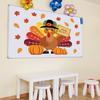 Turkey Bulletin Board Decoration Set Thanksgiving Turkey Crafts Kits DIY Printed Paper Turkey Cutouts Thanksgiving Decor for Home Party Decoration
