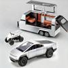 1:32 RV Trucks Toy with Sound and Light for Boys Girls Women Men Adult Diecast Metal EV Truck Model Pickup Truck Silver Cars Race