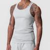 Canotta Uomo a Coste Slim Fit Senza Maniche Maglia Muscolare