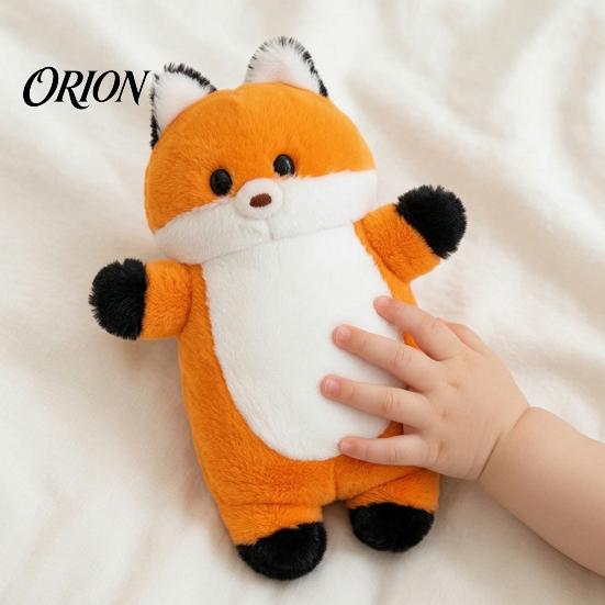 Non-shedding Baby Doll Fox Stuffed Animal with Sound, Cartoon Plush Bear Squirrel Toy, Hands-on Skill Toy Soft Cuddle for Children, Birthday Gift Boys