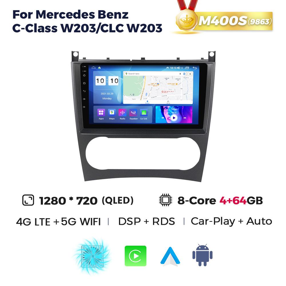 8G+256G IPS Android Car Multimedia Player Autoradio GPS For Mercedes Benz C-Class W203/CLC W203/CLK W209 Radio Navigation No DVD