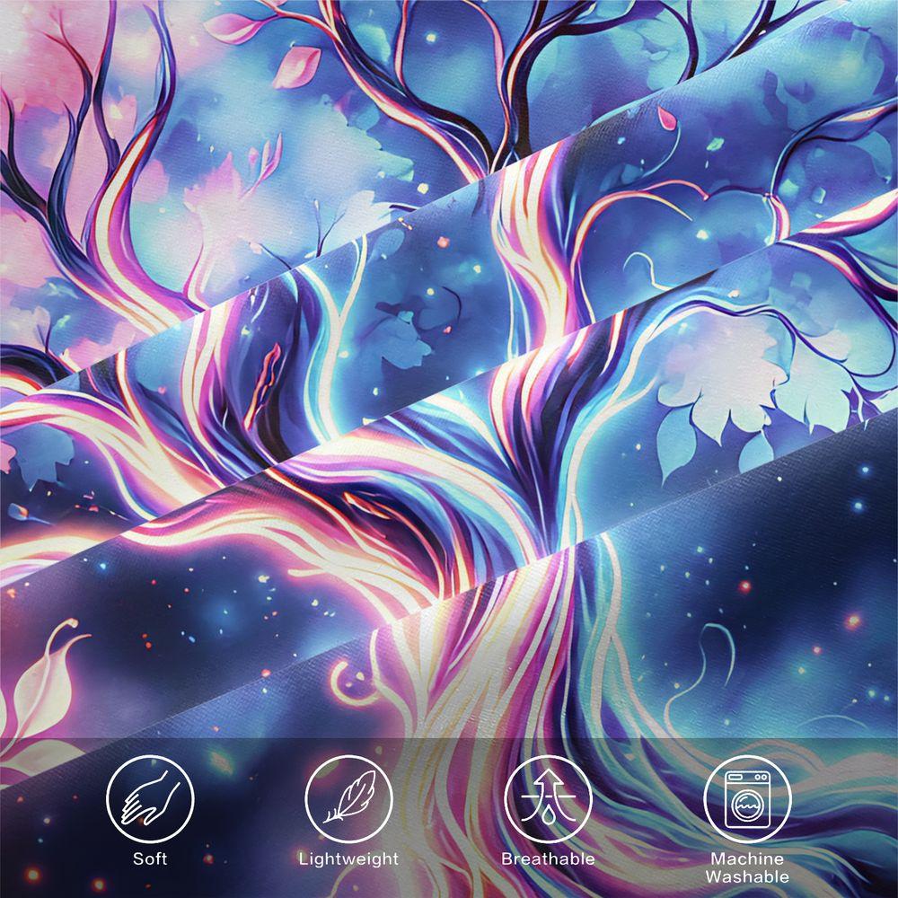 Split Life Tree Starry Digital Print Duvet Cover Set No Filler Comforter Cover Bedding Set Fantasy Girl Bedroom Home Decor