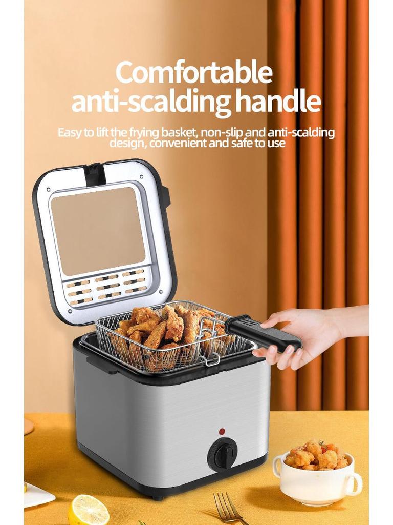 Integrated Self-Heating Household Deep Fryer for French Fries & Fried Dough Sticks