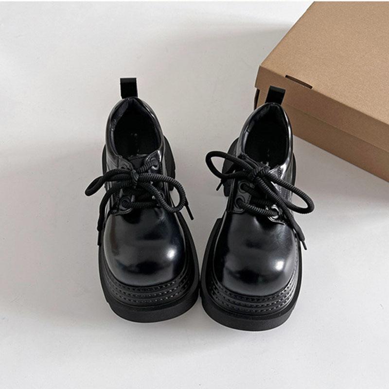 Fashion Comemore Fashion Women Pumps Black Thick Bottom Spring Autumn Height Increase Mary Jane Single Shoes Chunky High Heels Loafers