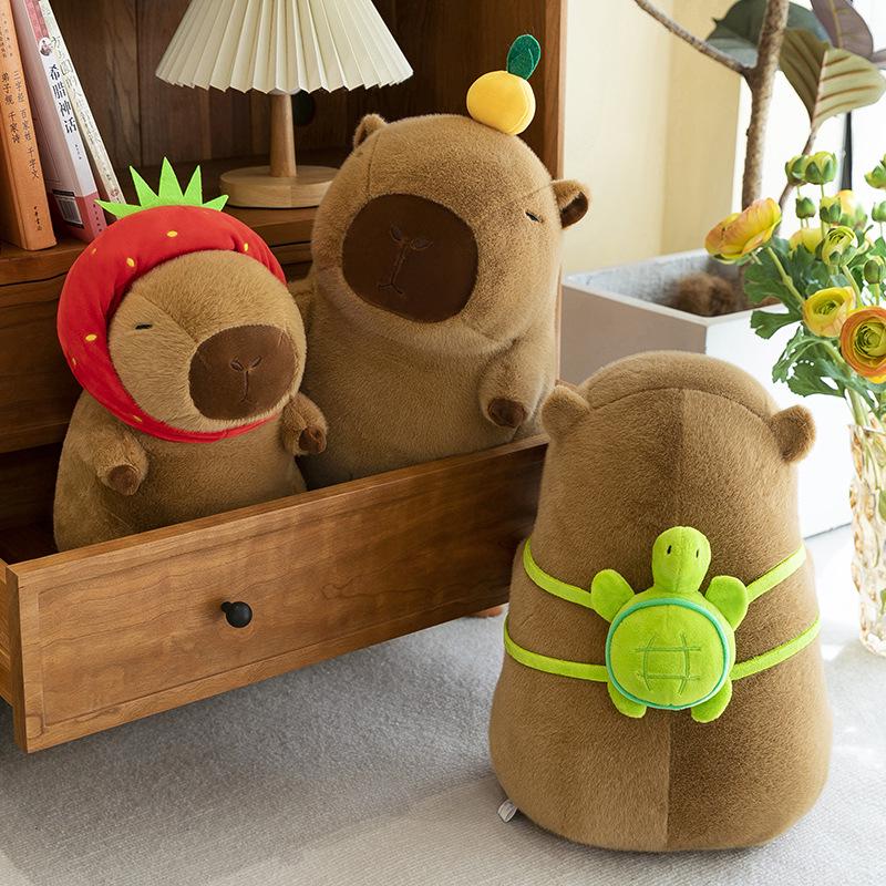 Capybara Plush Toy Doll - Cartoon Throw Pillow & Stuffed Animal Birthday Gift