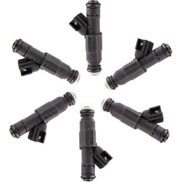 SCITOO 6Pcs 4 Holes Fuel Injectors fit for 1999-2000 for Chrysler for Cirrus, for 1998-2000 for Dodge for Caravan, for 1998-1999 for Dodge for Neon,
