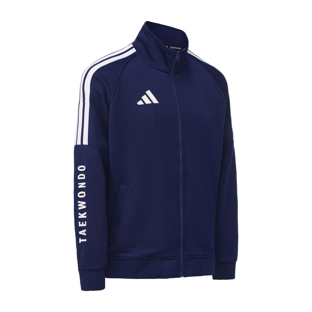 Adidas Taekwondo 3-Stripes Classic Retro Straight Leg Pants Jacket Two-Piece Casual Sports Suit Unisex Suit Navy-Blue TR30JR1TK-DBW+TR30PR1TK-DBW