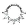 Crystal Nose Piercing Septum Ring Stainless Steel Accessory for Ear Helix Cartilage Fashionable Body Accessories