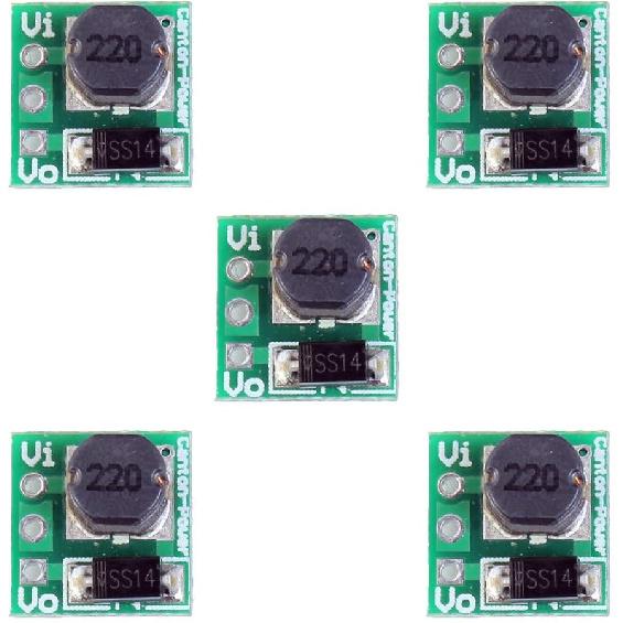 1.5V 1.8V 2.5V 3V 3.3V 3.7V 4.2V to 5V DC-DC Step Up Power Module Voltage Boost Converter Board 0.9-5V to 5V 5PCS