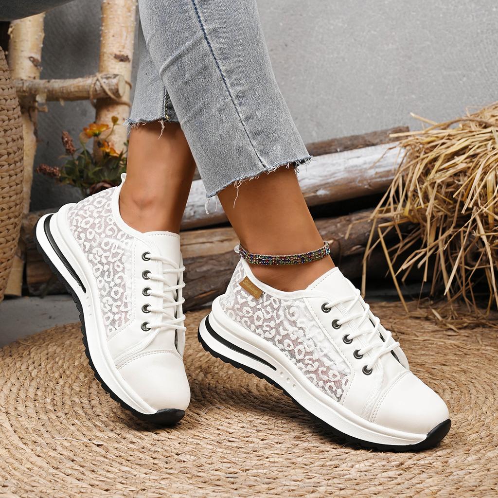 Fashion Women's Casual Flats Sports Shoes Mesh Breathable Trainers Ladies Shoes Platform Female Sneakers for Women Basket Tenis Feminino