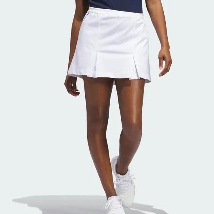 Adidas Originals X Bogey Boys Collaboration Solid Color Golf Versatile Skirt With Built-In Shorts Women Skirts White IB2936