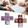 Catholic Pocket Shrine Devotional Pocket Shrine with Prayer Gadget Handmade Prayer Quilt with Holy Symbols Prayers Spiritual Gift for Catholics