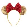9.5 CM New Cute Glitter Crown Hairband Sequins Bows Mouse Ears Headband Kids Festival Party Cosplay Headband