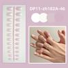 24pcs/set Pearl Glitter Fake Nail Strips Nail Stickers DIY Finished Wearable Manicure