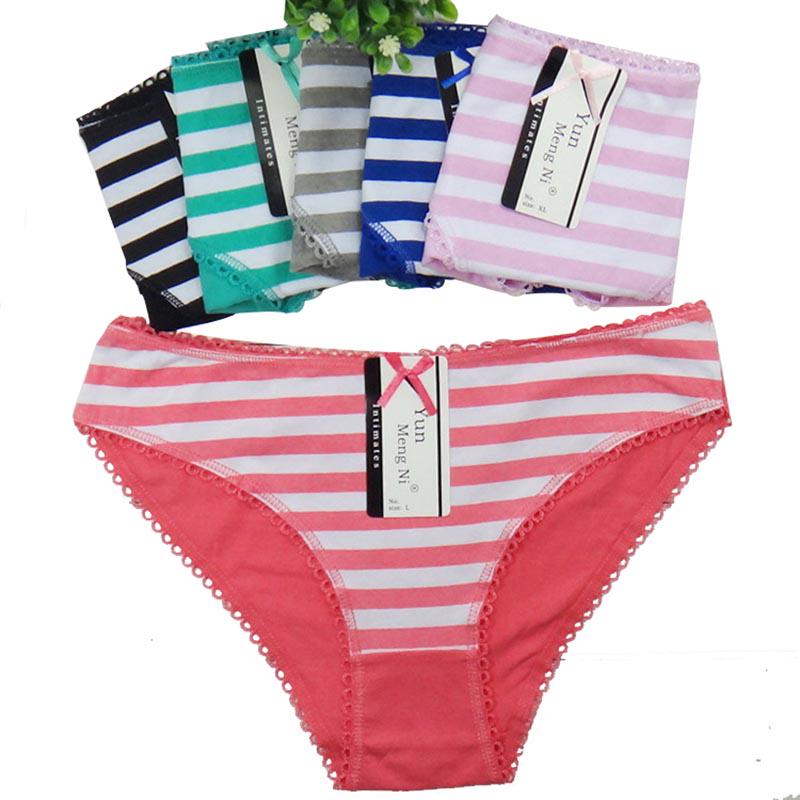 

Women Underwear Cotton Sexy Panties Briefs Solid Cute Lace Girls Intimates Lingerie 6 Pcs/lot M