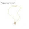 Alphabet 26 Letters Necklace Gold Color Women Sweater Chain Simple A-Z Letter Clavicle Chain  Daily