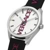 Versace V-VERTICAL Watch, Silver Dial, Quartz Movement, Water Resistant, Sapphire Crystal, 42mm, VE3H00122, Men's, Black