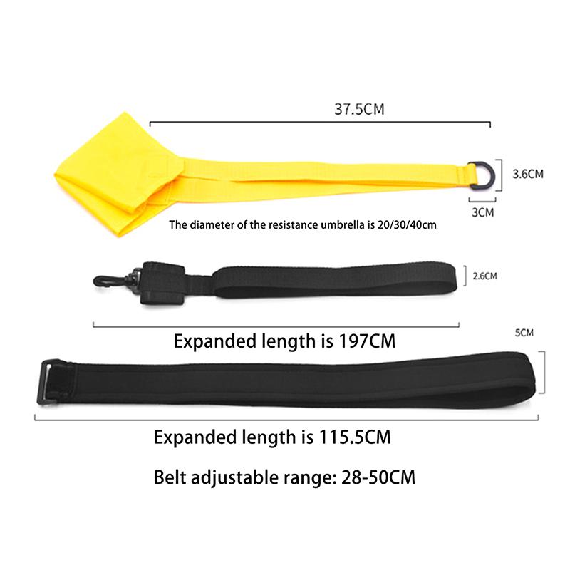 Swim Parachute Swim Resistance Belt Strength Training Exerciser Belts Drag Parachute For Children Adults Improve Swimming Skills