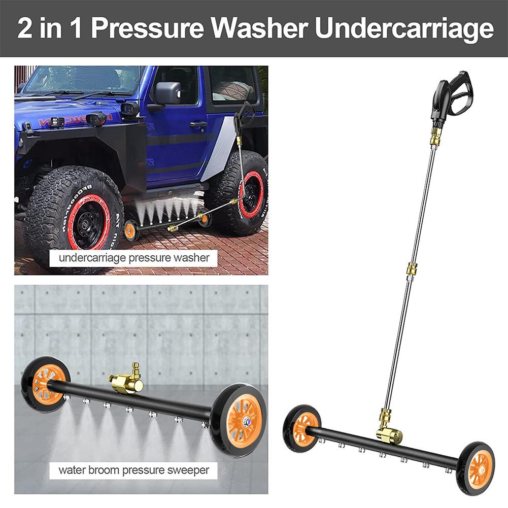 22 Inch Pressure Washer 1/4 Quick Connector Water Broom Under Car Chassis Floor Wash 4000 PSI Car Chassis High Pressure Washer