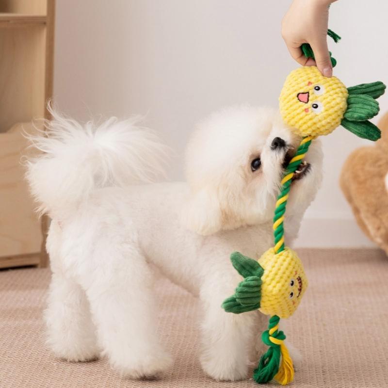 Dogs Tooth Chew Toy Indestructible Bite Resistant Small Medium Dog Chew Squeak Toy Interactive Plush Toy Pet Products