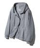 Bakken Back Lettering Fleece Zip-Up Hoodie Bk8928_Gray