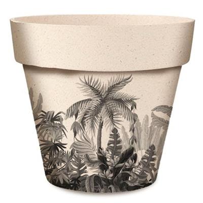 [R6622] - Maceta de bambú 'Palmera' negro beige -  95x84 mm