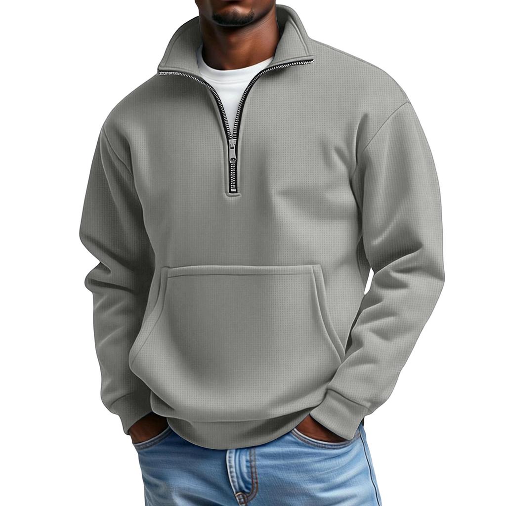 Men's  Leisure  Gao Ling  Waverg  Zipper  Long  Sleeves  Hoodie