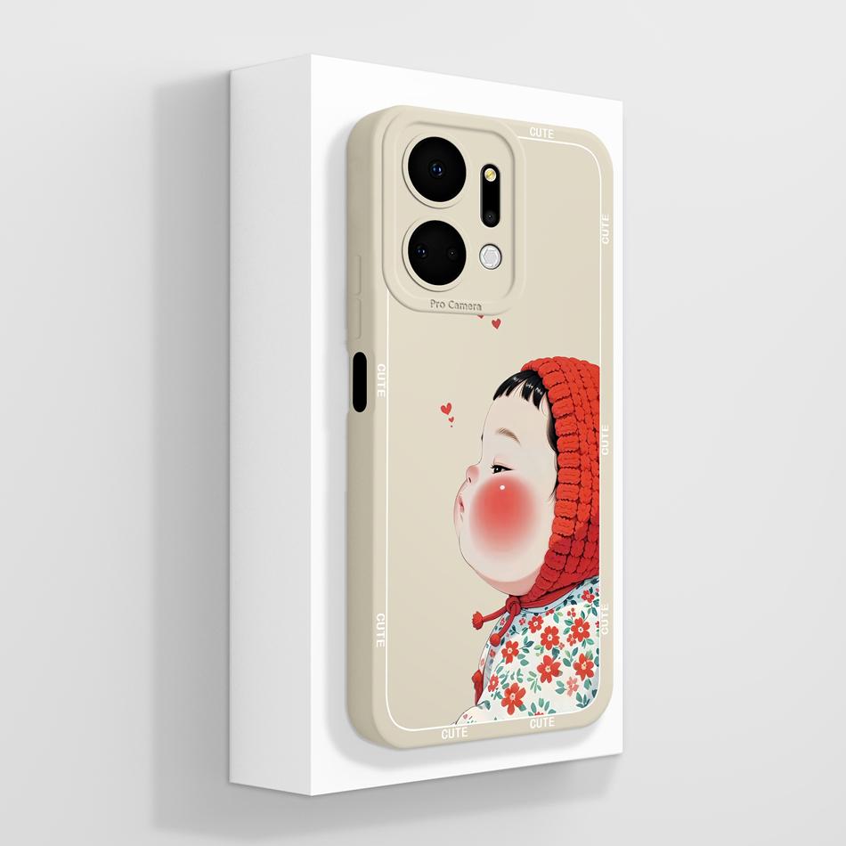 Für Honor X7 X7A X7C X7D X70 Hülle Anime Faule Katze Funda Für Honor X 7 Weiche Flüssigsilikon Handy-Rückseite Vollschutzhülle