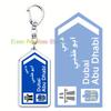 Classic Dubai City Travel Keychains Dxb Airport Tickets Key Chain Ring for Bag Hero Pendant Keyring Jewelry Fans Gifts