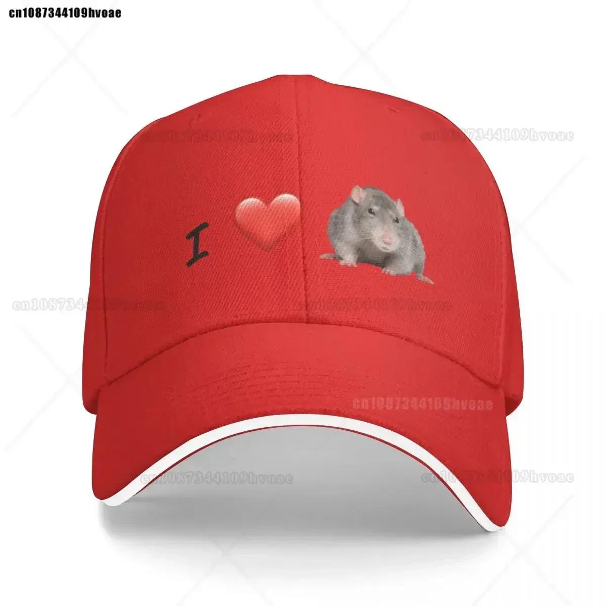 I Love Rats Baseball Cap Golf Christmas Hat Gentleman Hat Ball Cap Mens Caps Women s