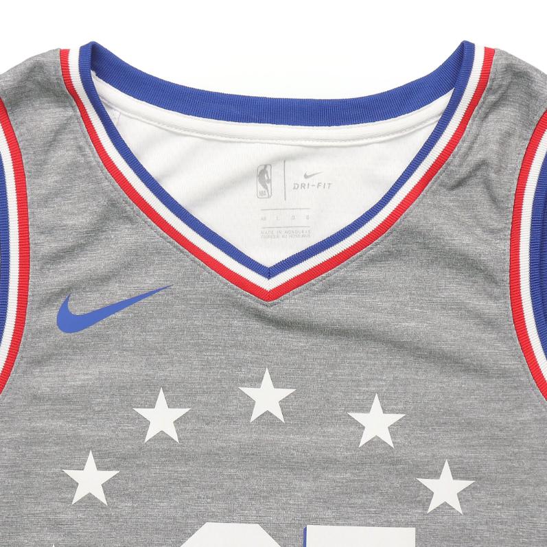 Nike NBA Ben Simmons No. 25 City Edition Jersey Men Jerseys Gray AJ4636-065