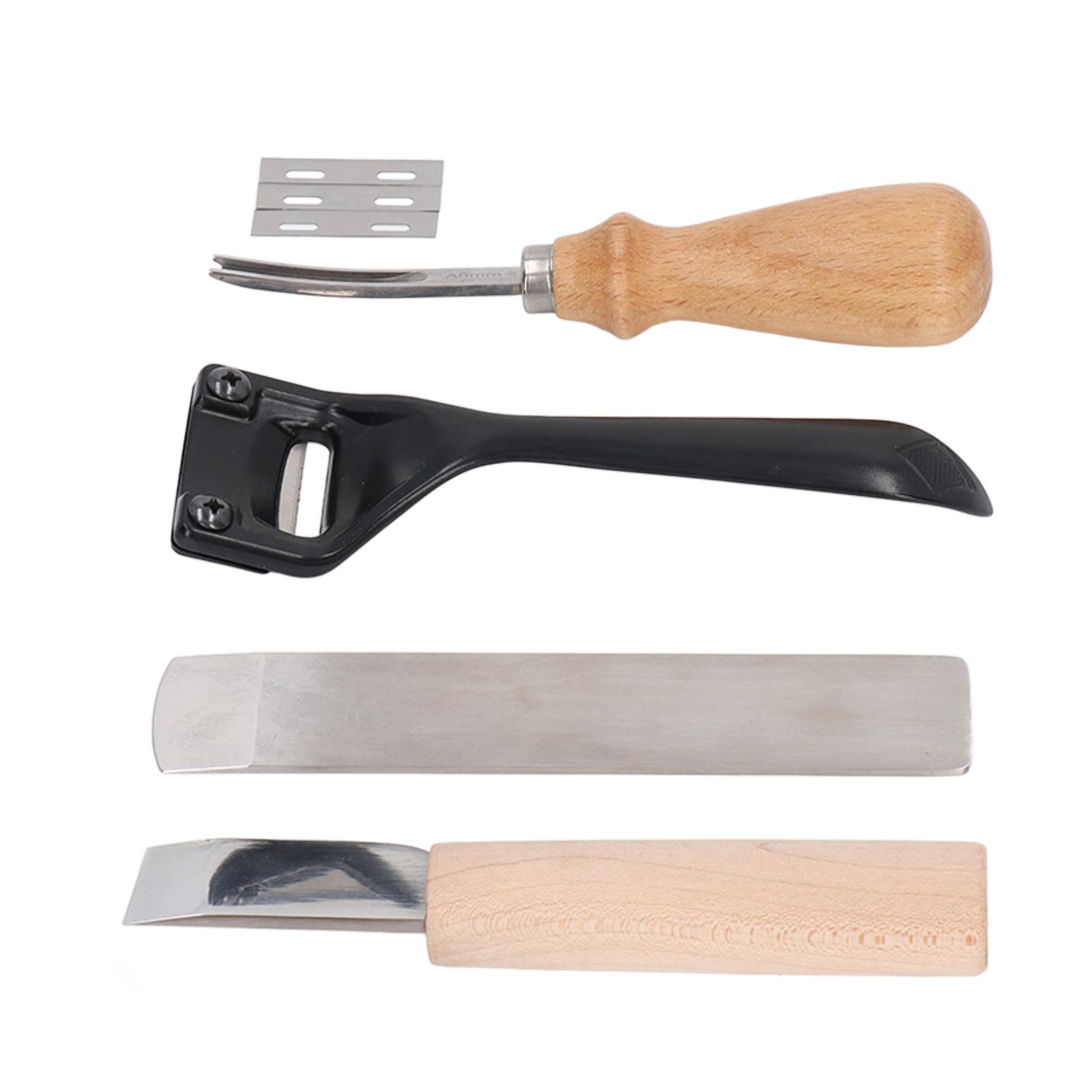 

Набор металлических кожаных скребков Легкая резка Острые Изогнутая ручка Безопасный скос Наборы инструментов для резки своими руками