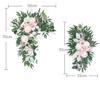 2pcs Artificial Wedding Arch Flowers Greenery Arbor Floral Arrangement Party Reception Backdrop Decor Multiple Style Ceremony