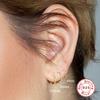 S925 Sterling Silver Fashion Ins Multi-Size 6/8/10 Mm Three Glossy Basic Set Earrings Earrings