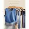 Grade Antibacterial Fever Vest Men's Autumn and Winter Inner Wear Thermal Underwear Fleece-lined Thickened Bottoming Foreign Trade Men's Clothing Vest