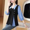 Spring New High-end Shirts for Women Fashionable Mother's Style Shirts Korean Style Three-quarter Sleeve Chiffon Tops